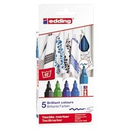 Edding -  Textielmarker  4500 rond 2-3mm koel assorti 5 stuks