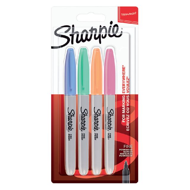 Sharpie - Felt -tip stylo IE f pastel assorti | Blister un 4 pièces