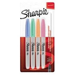 Sharpie - Feutre c'est-à-dire rond pastel fin assorti blister de 4 pièces