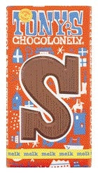 Tony's Chocolonely - Lettera di cioccolato al latte S 180gr | 15 pezzi
