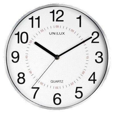 UNILUX - Orologio da parete Aria Ø 28,5 cm grigio argento/bianco