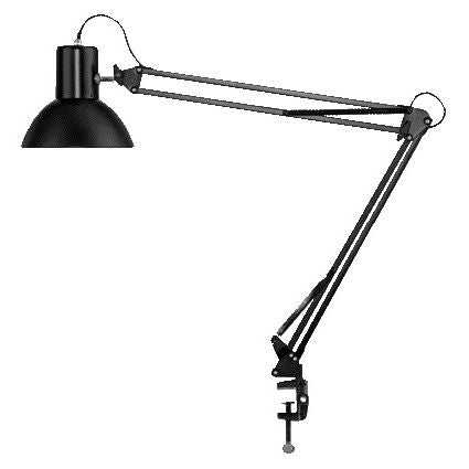 UNILUX - Lampada da scrivania Success 66 LED con morsetto da tavolo nera