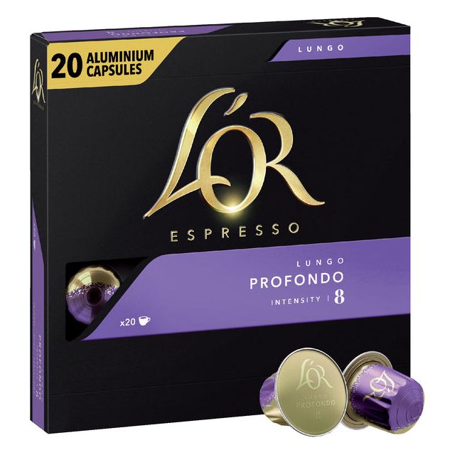 L'Or - Kaffeetassen L'or Espresso Lungo Profondo 20st | Sich ein 20 -Stück schnappen