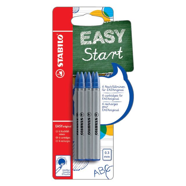 Stabilo - Rollerpen -Füllung Easyoriginal F 6st Blue | 10 Stücke