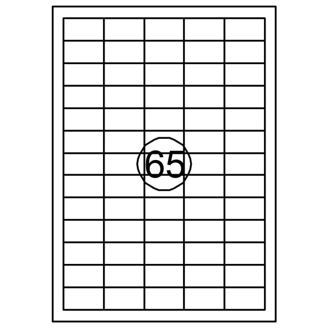 Quantore - Etikett 38x21.2mm 975st | Box ein 15 Blatt