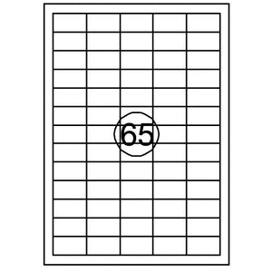 Quantore - Label 38.1mmx21.2mm 6500 pieces