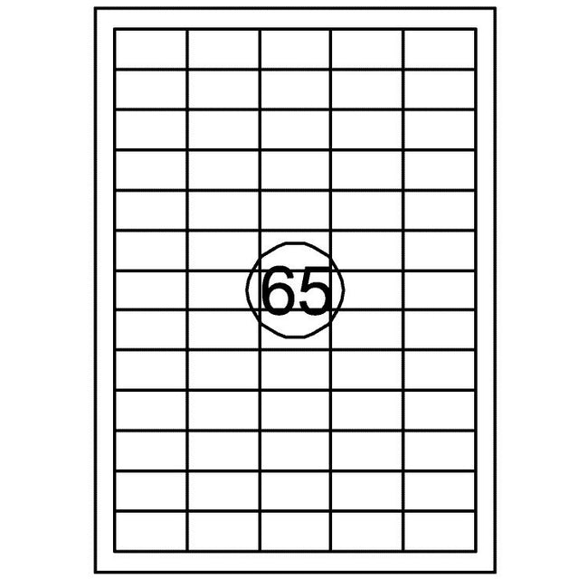 Quantore - Etiqueta 38,1mmx21,2mm 6500 piezas