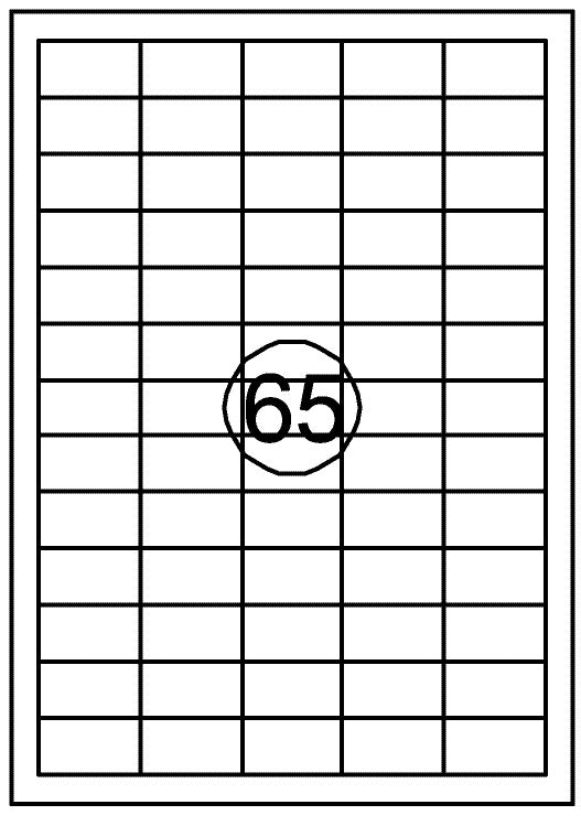 Quantore - Label 38.1mmx21.2mm 6500 pieces