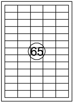 Quantore - Label 38.1mmx21.2mm 6500 pieces