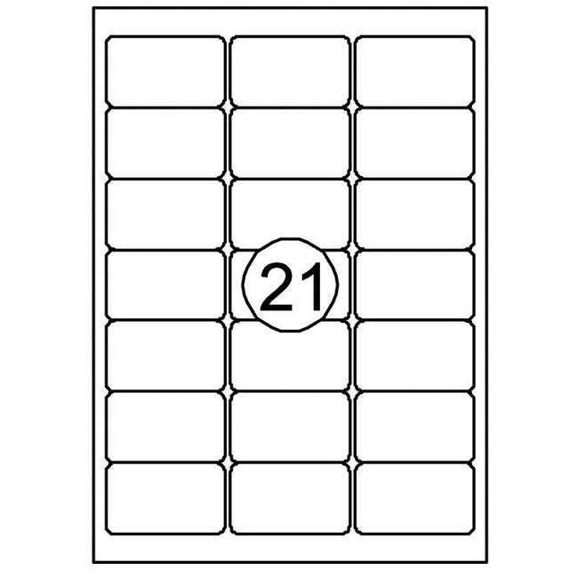 Quantore - Label 63.5x38.1mm 2100 pieces
