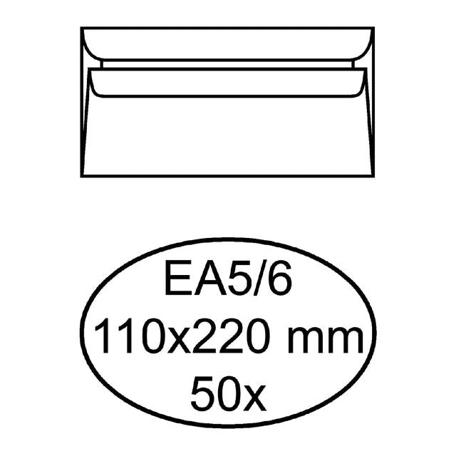 Quantore - Hüllungsbank EA5/6 110x220 80gr ZK WT | Packen Sie ein 50 -Stück | 20 Teile