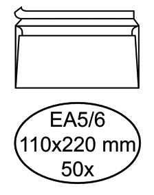 Hermes -  Envelop  bank ea5/6 110x220 zk 50st wit | 10 stuks