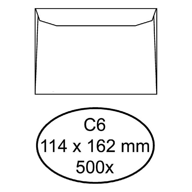 Quantore - Hüllungsbank C6 114x162 80gr Wt | Box ein 500 Stück