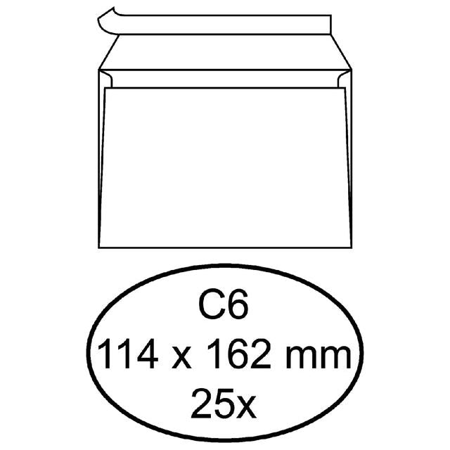 Quantore - Hüllungsbank C6 114x162 80GR ZK WT | Packen Sie ein 25 -Stück | 40 Stücke