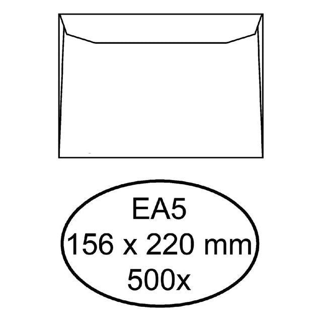 Quantore - Hüllungsbank EA5 156x220mm Weiß 500 Stück