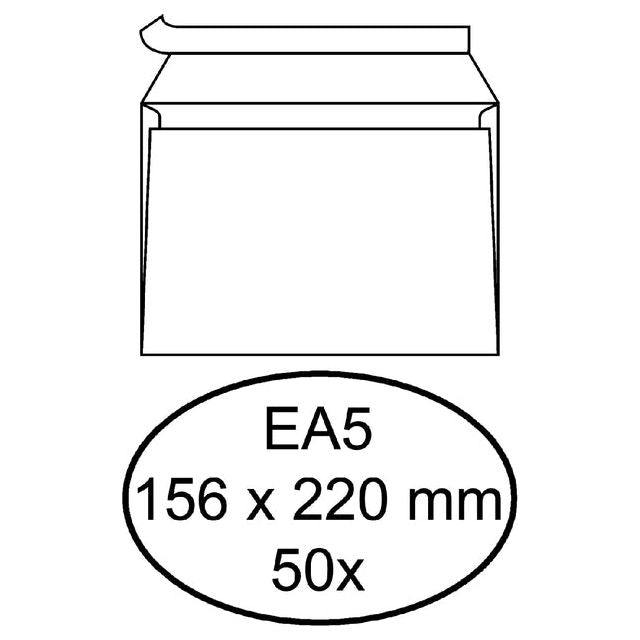 Hermes - Enveloppe Bank EA5 156x220mm-Suis-elle blanche adhésive à 50 pièces