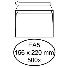 Quantore - Banco de sobres EA5 156x220mm autoadhesivo blanco 500 piezas
