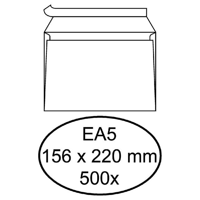 Hermes - Envelop bank EA5 156x220mm zelfklevend met strip wit