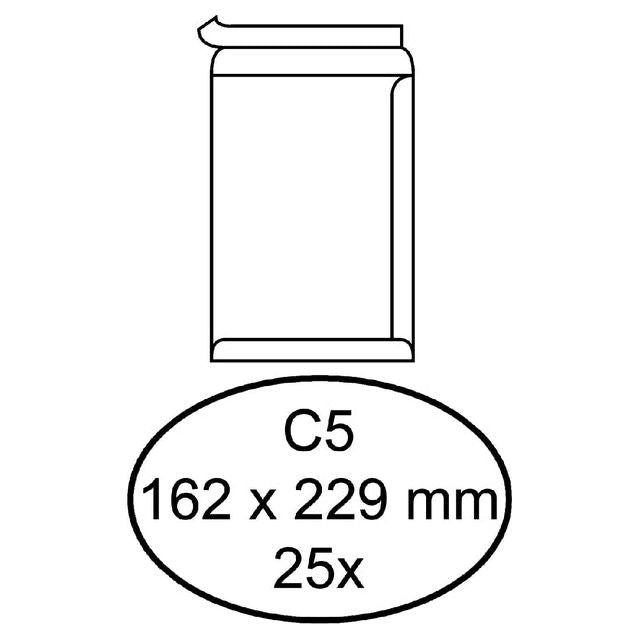 Quantore - Umschlag Deed C5 162x229 100gr ZK WT | Packen Sie ein 25 -Stück | 20 Teile