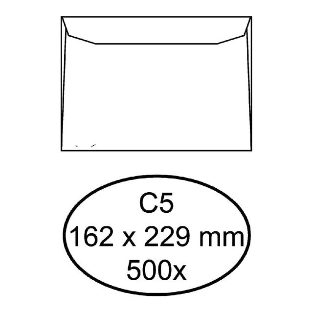 Hermes - Envelop bank C5 162x229mm gegomd wit