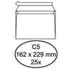 Quantore - Banco de sobres C5 162x229mm autoadhesivo blanco 25 piezas