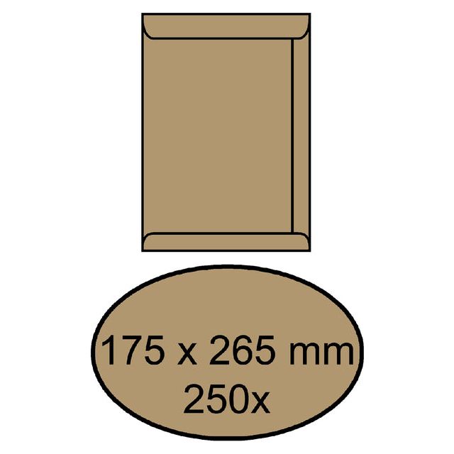 Izzy - Umschlag Tat Izzy 175x265mm Selbstadhäsiv 90gr B | Box ein 250 Stück