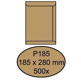 Quantore - Busta atto P185 185x280mm marrone kraft 500 pezzi