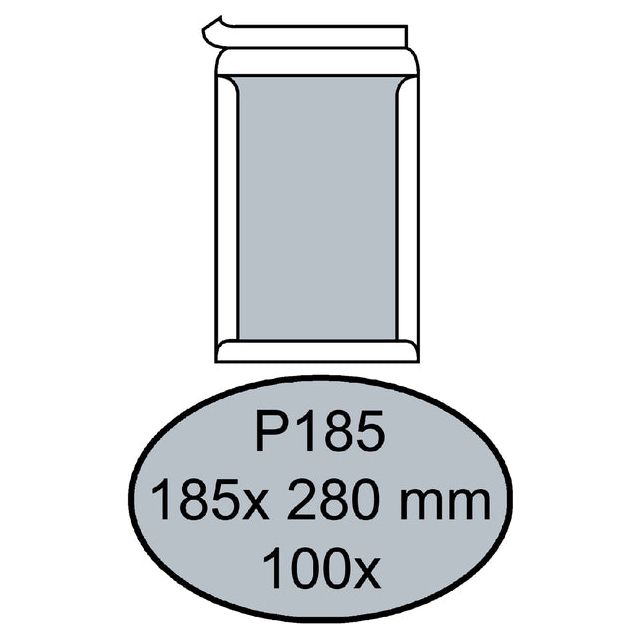 Quantore - Umschlag Bordrug P185 185x280 ZK 120gr Wt | Box ein 100 Stück