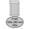 Quantore - Busta retro P185 185x280mm autoadesiva bianca 100 pezzi