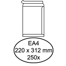 Hermes - Busta atto EA4 220x312mm autoadesiva scatola bianca da 250 pezzi