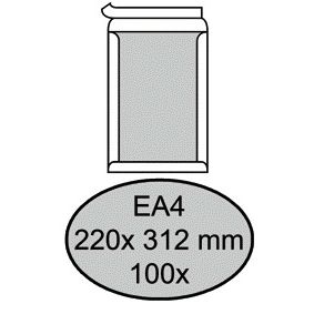 Quantore - Envelope board back EA4 220x312mm self-adhesive white 100 pieces