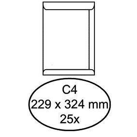Quantore - Busta atto C4 229x324mm autoadesiva bianca 25 pezzi
