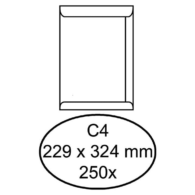 Hermes - Envelop akte C4 229x324mm wit 250 stuks