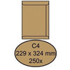 Quantore - Sobre certificado C4 229x324mm marrón kraft 250 piezas
