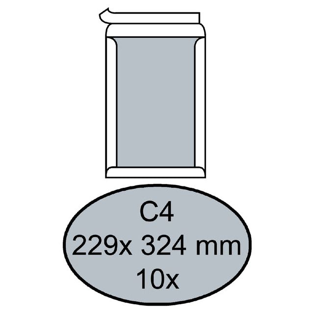 Quantore - Umschlag Bordrug C4 229x324 120gr ZK WT | PAK A 10 Stück | 15 Stücke