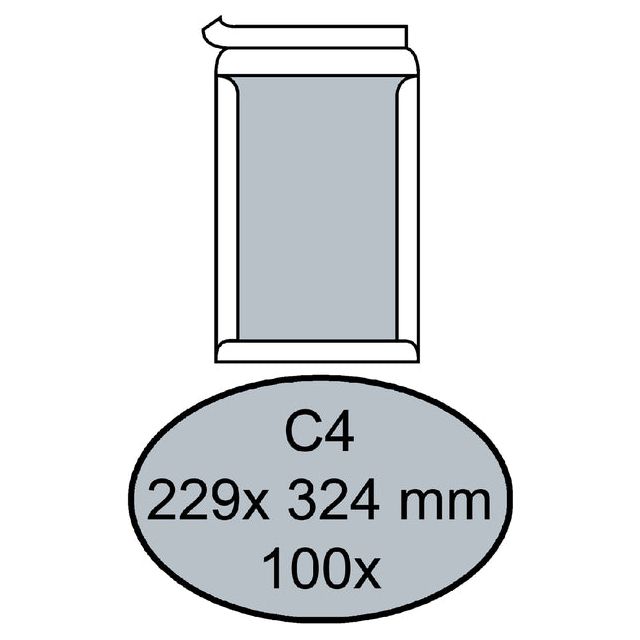 Quantore - Umschlag Bordrug C4 229x324 ZK 120gr Wt | Box ein 100 Stück