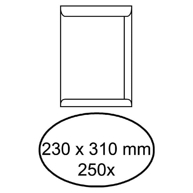 Izzy - Enveloppe acte Izzy 230x310mm-Adhésive 100gr blanc | Box A 250 Piece