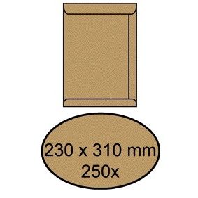 IEZZY - Busta atto 230x310mm autoadesiva 90gr marrone 250 pezzi