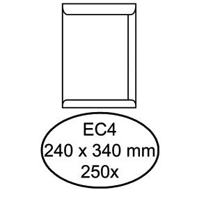 Quantore - Sobre certificado EC4 240x340mm blanco 250 piezas