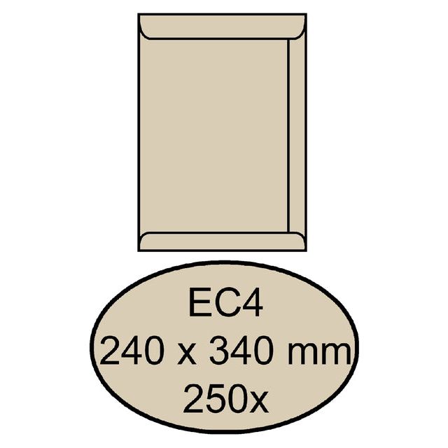 Quantore - Umschlag Deed EC4 240x340 120gr CremeKraft | Box ein 250 Stück