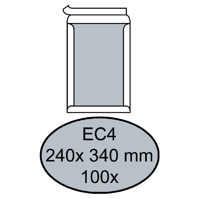 Quantore - Umschlag Bordrug EC4 240x340 ZK 120gr Wt | Box ein 100 Stück