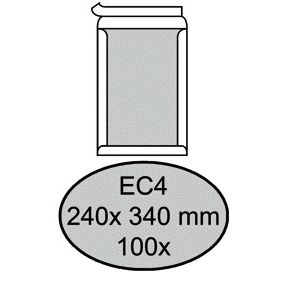 Quantore - Envelope board back EC4 240x340mm self-adhesive white 100 pieces
