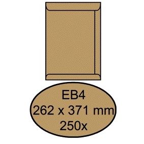 Quantore -  Envelop akte eb4 262x371 100gr bruinkraft