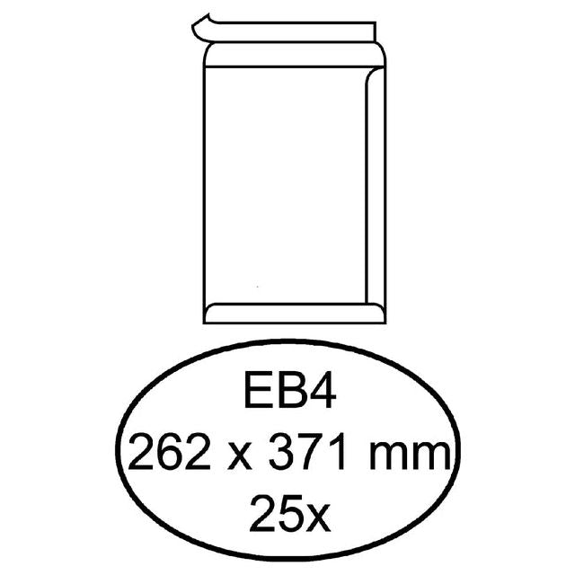 Hermes - Einhülle Hermes Deed EB4 262x371 ZK 25st White | Packen Sie ein 25 -Stück | 10 Stück