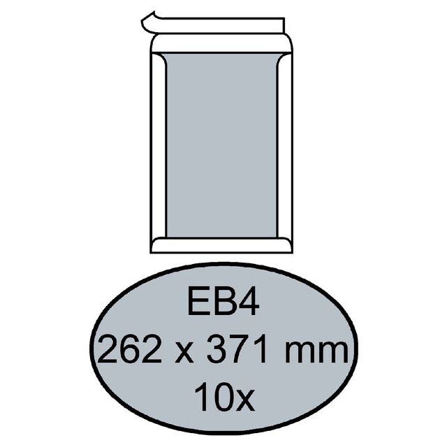 Quantore - Umschlag Bordrug EB4 262x371 120gr ZK WT | PAK A 10 Stück | 15 Stücke