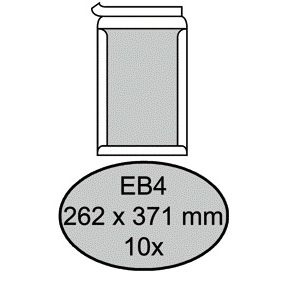 Quantore - Envelope board back EB4 262x371mm self-adhesive white 10 pieces