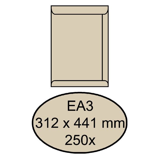 Quantore - Hüllteed EA3 312x441 120gr CremeKraft | Box ein 250 Stück