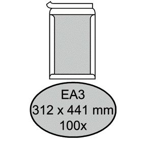 Quantore - Envelope board back EA3 312x441mm self-adhesive white 100 pieces