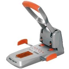 Rapid - Supreme HDC150/2 Perforadora de 2 agujeros de alta resistencia 150 hojas plateado/naranja