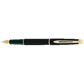 Waterman - Penna stilografica Hémisphère nero opaco GT fine